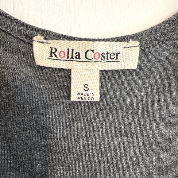 Gray Wrap V-Neck Dress with Tie Front - Picture 4 of 4